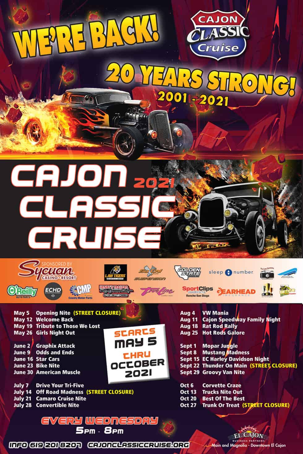 Cajon Classic Cruise Car Shows Downtown El Cajon