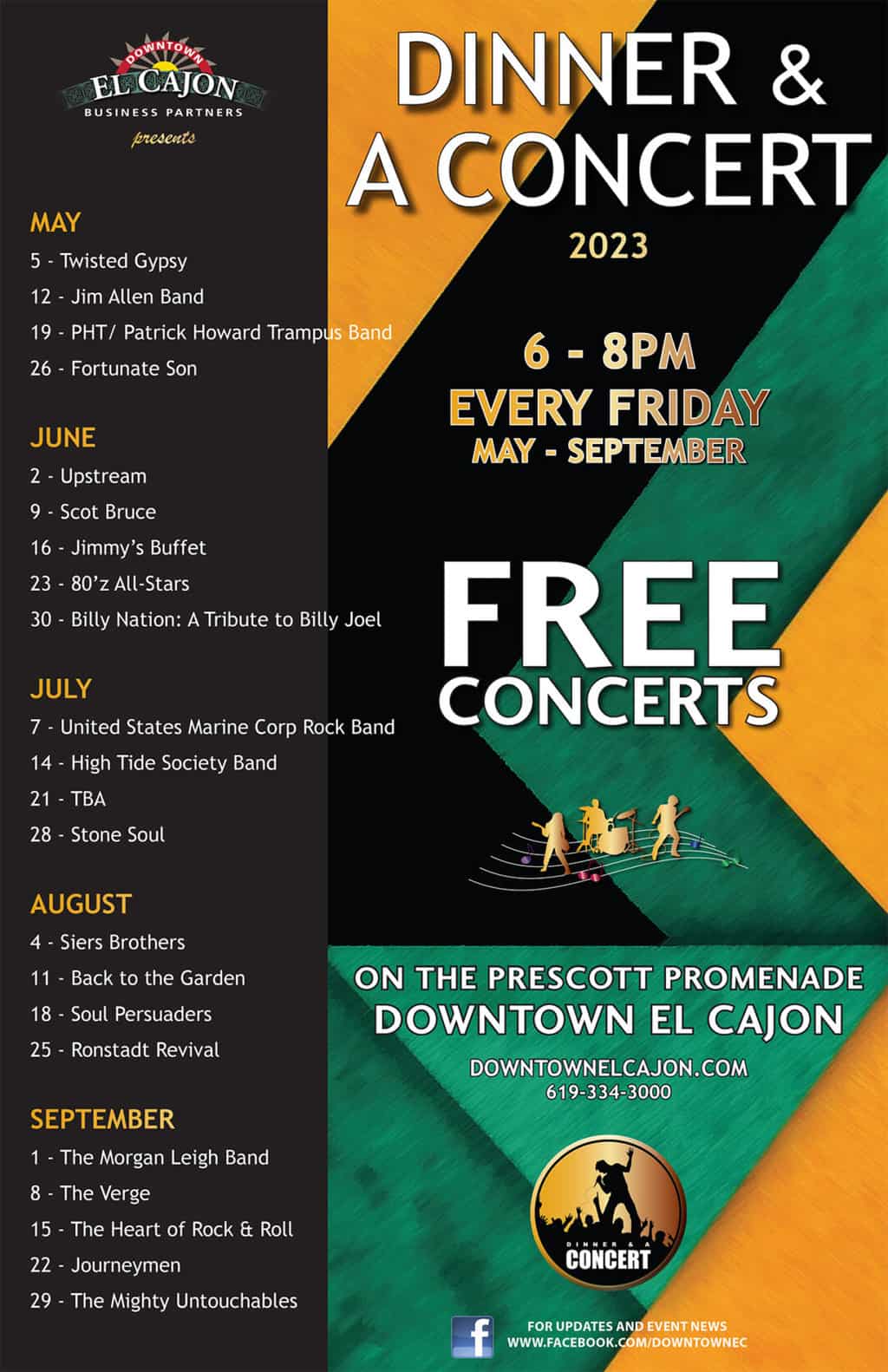 Dinner and A Concert Series | Downtown El Cajon